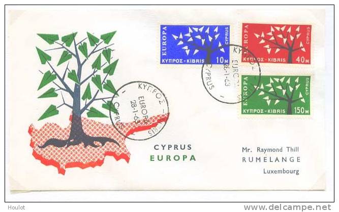 Europa Cept 1962 Als FDC Zypern Mi.N° 215/17;2. Ausgabe; Michelwert 55,00 - Autres & Non Classés