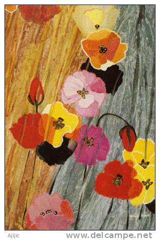 Poppies. Fleurs D´Australie. Une CP Neuve Souhaits / Greetings - Andere & Zonder Classificatie