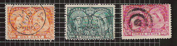 CANADA,1897, YT 39-42 @ 60 YEARS HM VICTORIA - Usados
