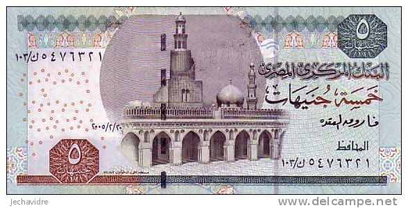 EGYPTE  5 Pounds  Emission De 2002   Pick 63    ***** QUALITE  XF ***** - Aegypten