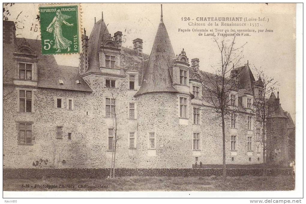 44 CHATEAUBRIANT Château De La Renaissance (1537) - Châteaubriant