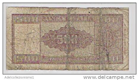 1772) Banconota Da 500£ Ornata Di Spighe Vedi Foto - 500 Lire