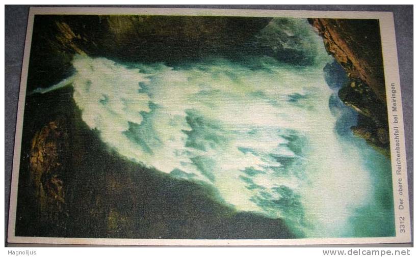 Switzerland,Meiringen,Waterfall,Reichenbachfall,vintage Postcard - Meiringen