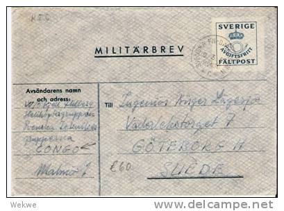 S235/ - SCHWEDEN - / Feldpost Kongo 1961 - Cartas & Documentos