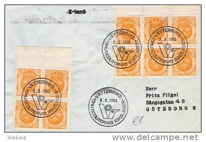 S211/ - SCHWEDEN - / Pfadfinderlager Vätterriks (scout) 1963 - Covers & Documents