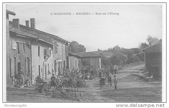 51 )FL) ARGERS, Rue De L'étang, TRES ANIMEE (marchand Ambulant) - Courtisols