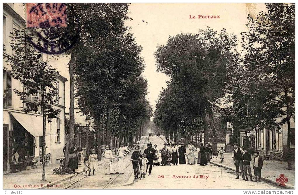 94 LE PERREUX Avenue De Bry  Superbe Animation  1905 - Le Perreux Sur Marne