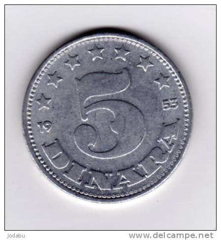 5 Dinars Yougoslavie 1953 - Joegoslavië