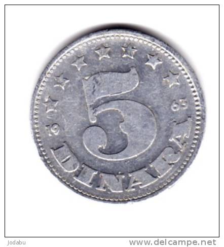 5 Dinars Yougoslavie 1963 - Joegoslavië