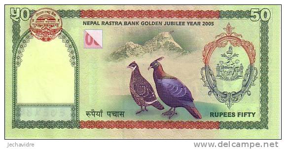 NEPAL  50 Rupees  Commémoratif Golden Jubilee Nepal Bank   ***** BILLET  NEUF ***** - Népal
