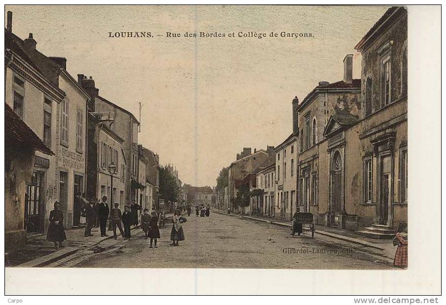 LOUHANS - Rue Des Bordes Et Collège De Garçons. - Louhans