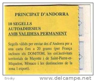 E559 - ANDORRA FR Yv N°485 ** CARNET - Booklets