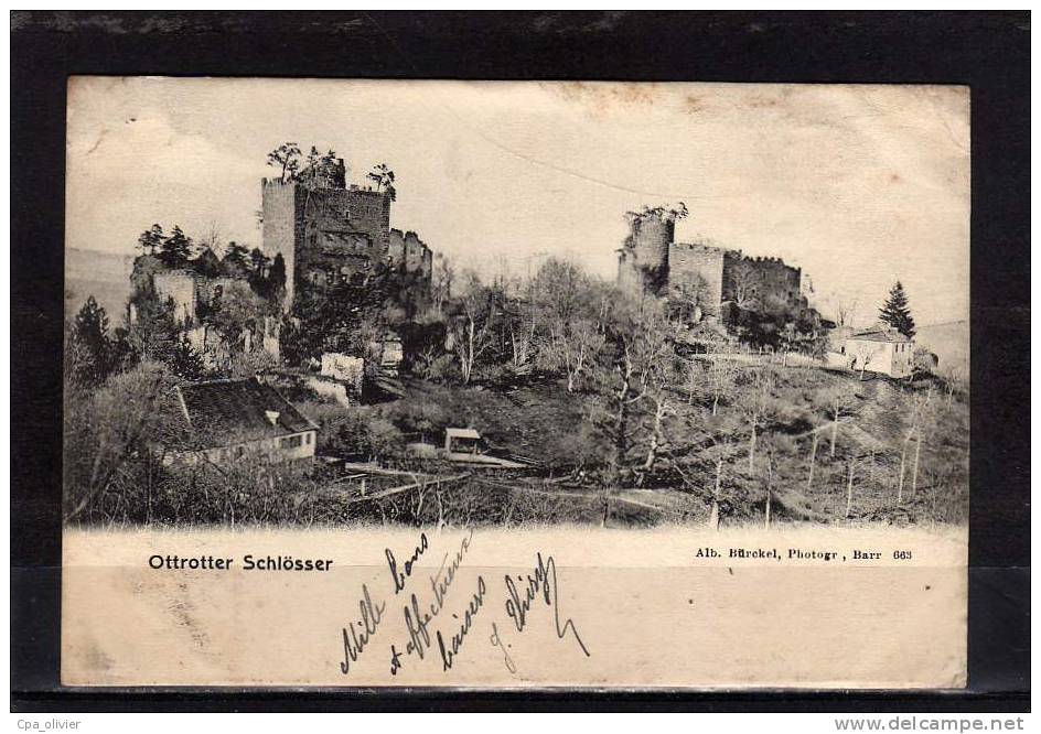 67 BARR (environs) Chateau, Ruines, Ottrotter Schlosser, Ed Burckel 663, 1910, Dos 1900 - Barr