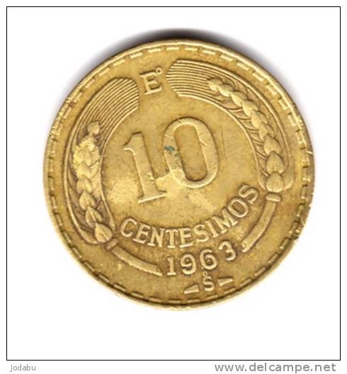 10 Entesimos 1963 Chilie - Chile