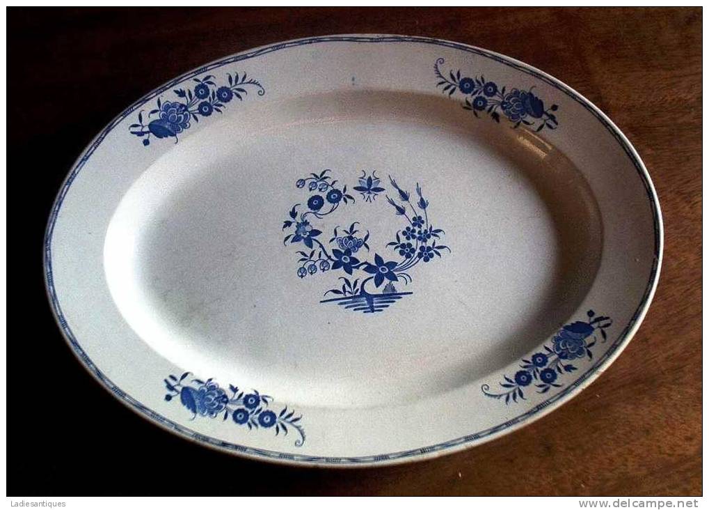 Boch Grand Bouquet - Grand Plat - Grote Schaal - Oval Plate - AS 1831 - Boch (BEL)