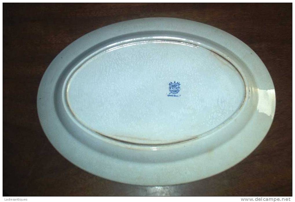 Boch Grand Bouquet - Grand Plat - Grote Schaal - Oval Plate - AS 1831 - Boch (BEL)