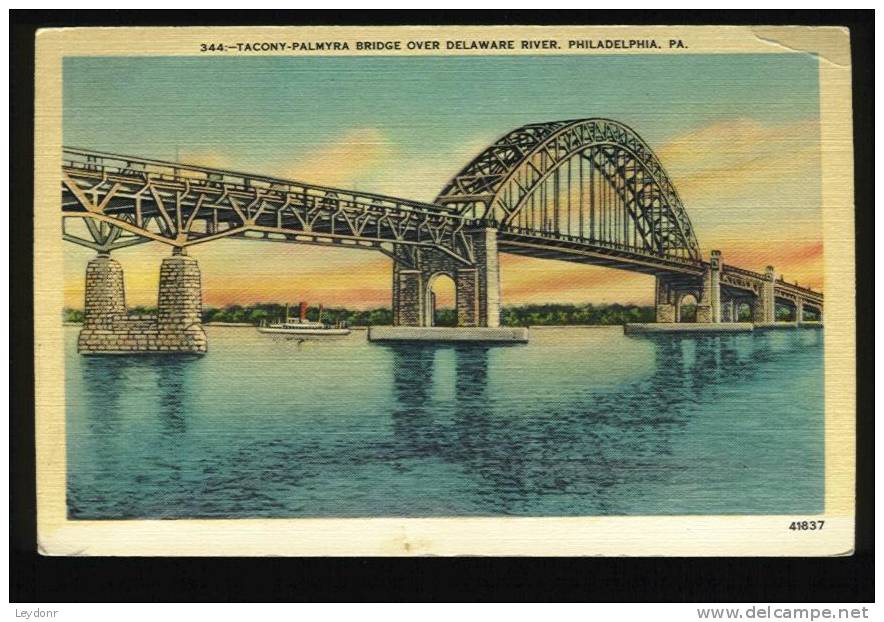 Tacony - Palmyra Bridge Over Delaware River, Philadelphia, Pennsylvania - 1941 - Philadelphia