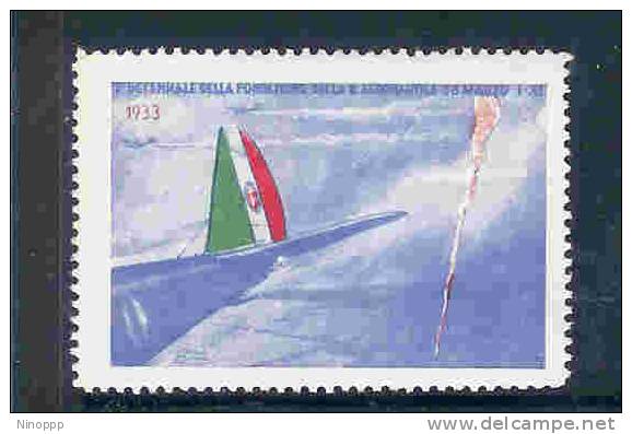 Italy-1933 Tenth Anniversary Italian Air Force   MNH Sticker - Cinderellas