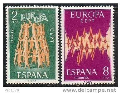 ESPAÑA 1972 - EUROPA CEPT - EDIFIL Nº  2090-2091 - Yvert Nº 1744-1745 - 1972