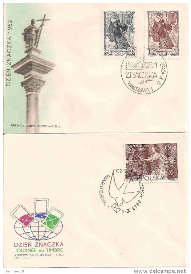 POLAND 1962-66 STAMP DAY 5items FDC - FDC