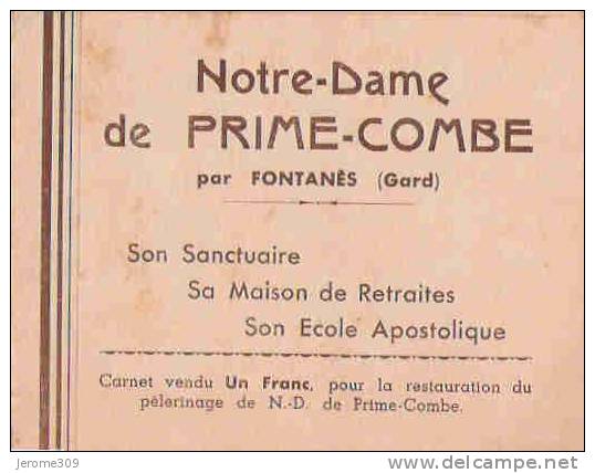 Carnet Pour La Restauration De Notre-Dame De PRIME-COMBE - FONTANES -(Gard) 30 - Blocs & Carnets