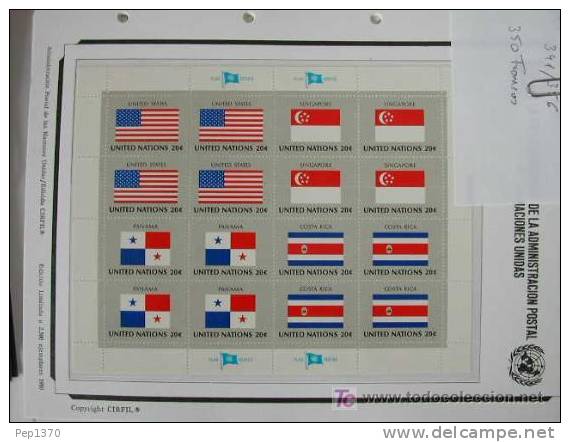 STAMP COLLECTION OF THE UNITED NATIONS U.N. (FLAGS) (35 PHOTOS) - Colecciones (en álbumes)