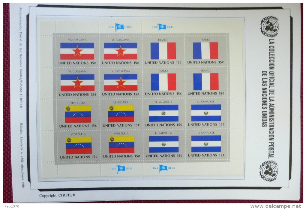 STAMP COLLECTION OF THE UNITED NATIONS U.N. (FLAGS) (35 PHOTOS)