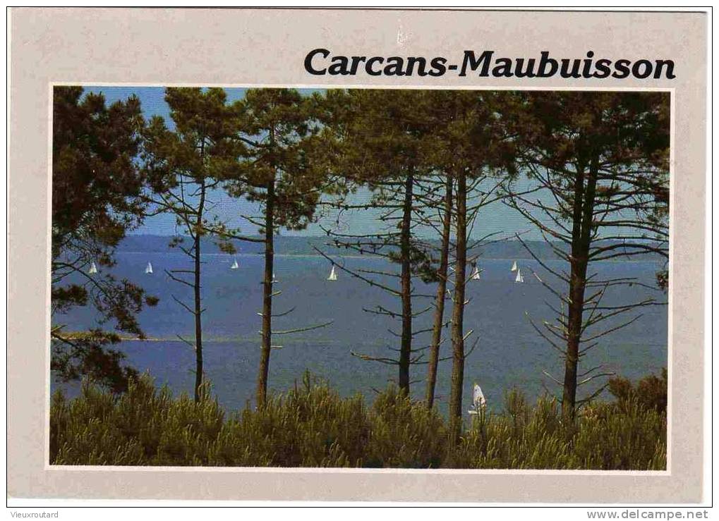 CPSM. CARCANS MAUBUISSON. LE PLUS GRAND LAC DE FRANCE. - Carcans