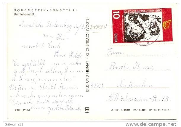 HOHENSTEIN- ERNSTTHAL   -  Bethlehemstift   -  Hrsg : Bild U. Heimat Von REICHENBACH - Hohenstein-Ernstthal