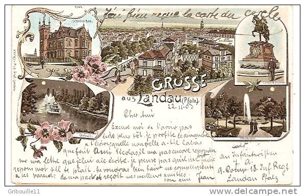 LANDAU  -  ** GRUSS ... LITHO   5 ANSICHTEN **   -  Hrsg.: August GRAF Von Landau - Landau