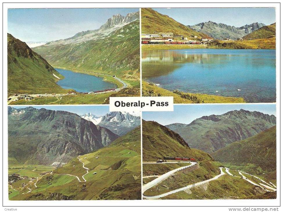 Oberalp Pass - Strasse Urnerseite Mit Andermatt - Bündnerseite - Andermatt