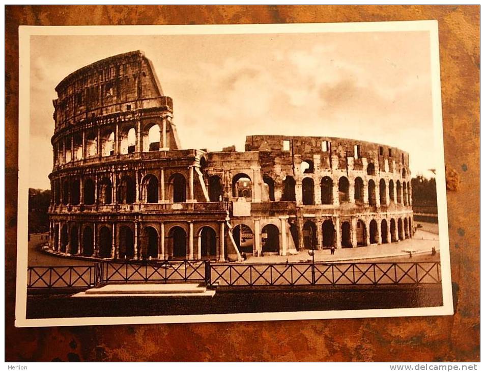 Lazio ROMA - Anfiteatro Flavio E Colosseo  CP -FOTO   VF+  Cca 1930 D11363 - Kolosseum