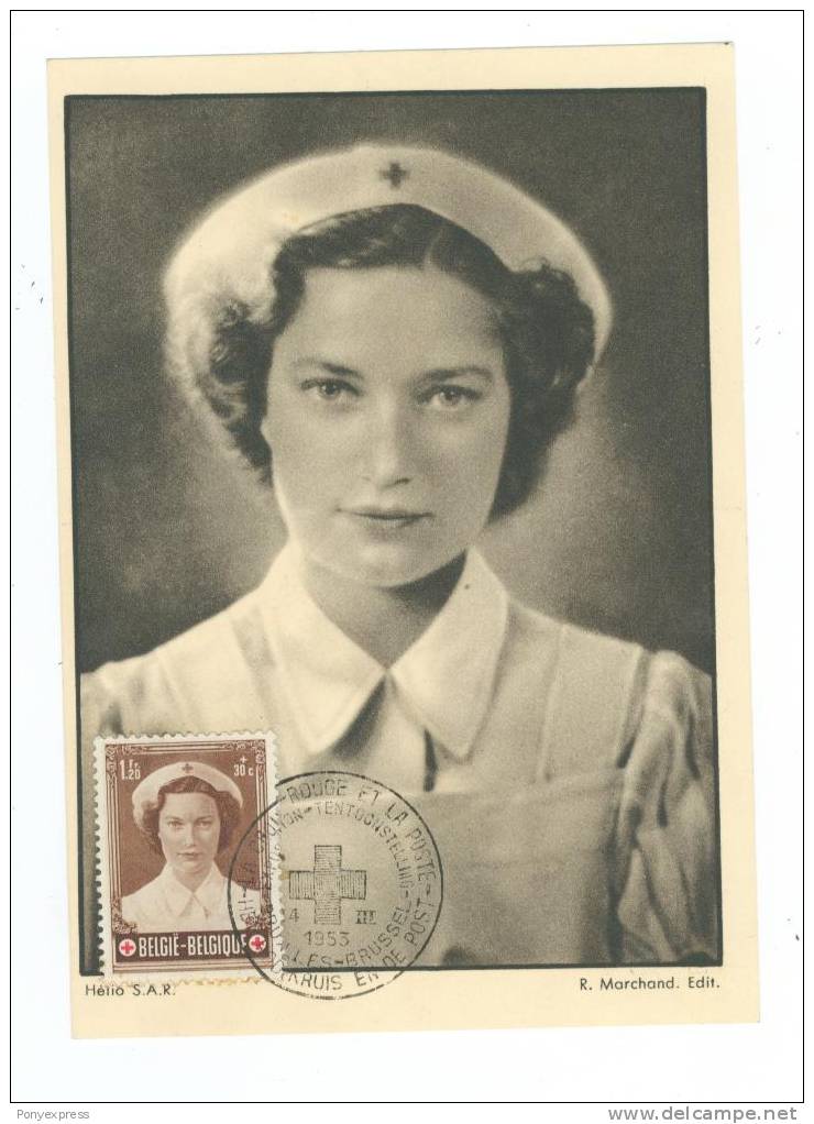 Carte Maximum Croix Rouge, Princesse Josephine Charlotte - 1951-1960