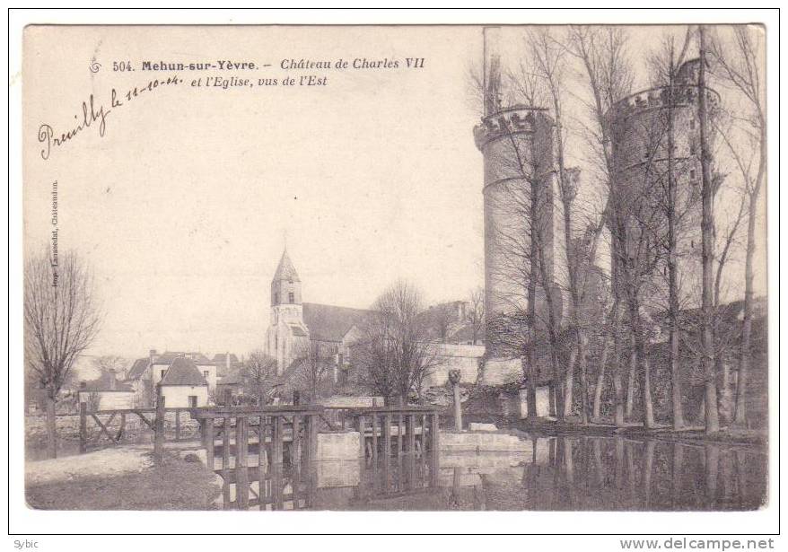 MEHUN SUR YEVRE - Château De Charles VII Et L'église , Vue De L'Est - Mehun-sur-Yèvre