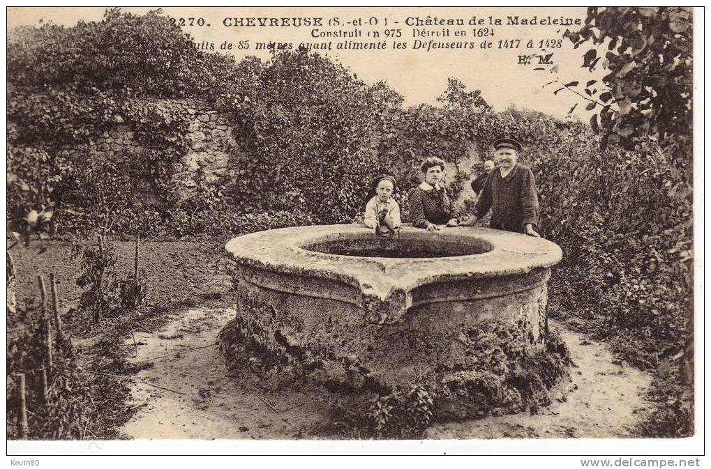 78 CHEVREUSE Château De La Madeleine Cpa Animée - Chevreuse