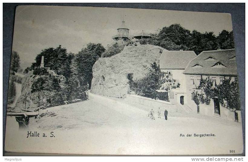 Germany,Halle,Town Part,Bergschenke,Monument,vintage Postcard - Halle (Saale)