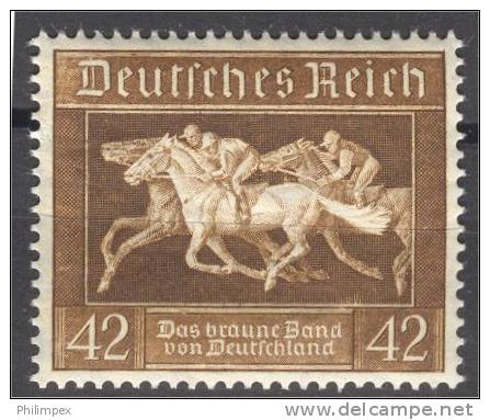 GERMANY, III REICH - HORSE SHEETLET 1936 + SHEETLET STAMP, BOTH NEVER HINGED **! - Blocs