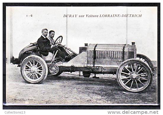 THEMES - AUTOMOBILE - COURSES - Duray Sur Voiture Lorraine-Dietrich - Autres & Non Classés