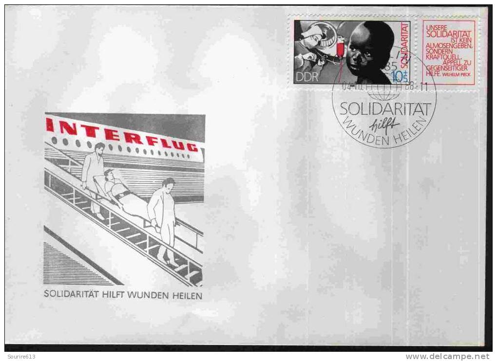 Fdc Allemagne 1988 Santé Secourisme Solidarité Salle Opération Label - Erste Hilfe