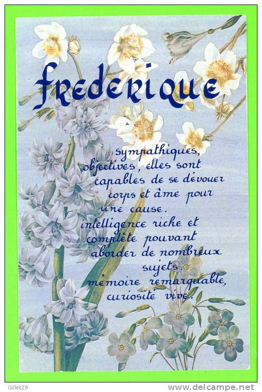 PRÉNOMS, FRÉDÉRIQUE - PIERRE LE ROUZIC - ÉDITION ALBIN MICHEL - FLEURS - - Firstnames