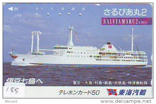 Telefonkarte Télécarte Ship (185) Bateau - Schiff - Schip - Boot - Barco - Phonecard Japon Japan - Boats