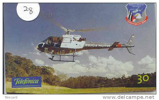 Télécarte Hélicoptère (28) HELICOPTER - CHOPPER - Hubschrauber - HELICÓPTERO - Elicottero - Avion - Phonecard - Flugzeuge