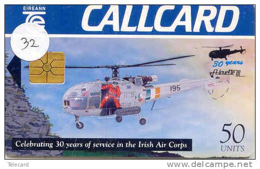 Télécarte Hélicoptère (32) HELICOPTER - CHOPPER - Hubschrauber - HELICÓPTERO - Elicottero - Avion - Phonecard - Flugzeuge