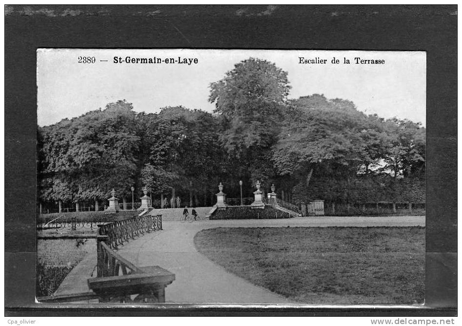 78 ST GERMAIN EN LAYE Chateau, Escalier De La Terrasse, Carte émail, Ed RF 2389, 1907 - St. Germain En Laye (Château)