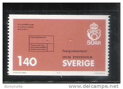 Sweden 1975 Swedish Postal Giro Office 50th Anniversary MNH - Nuevos