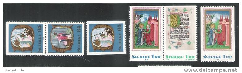 Sweden 1976 Christmas Archangel Michael Virgin Mary MNH - Unused Stamps