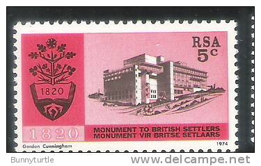 South Africa 1974 National Monument To British Settlers Of 1820 MNH - Nuevos