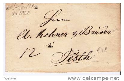 A-V033/ Przestritz Nach Pesth 1842,  18.  Sept. - ...-1850 Préphilatélie