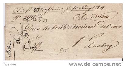 A-V049/- ÖSTERREICH -  Stry 1839 Nach Lemberg - ...-1850 Voorfilatelie