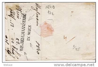 A-V057/- ÖSTERREICH -  3-Zeiler Wien, Recommandiert, 23.Juli 1840 - ...-1850 Préphilatélie